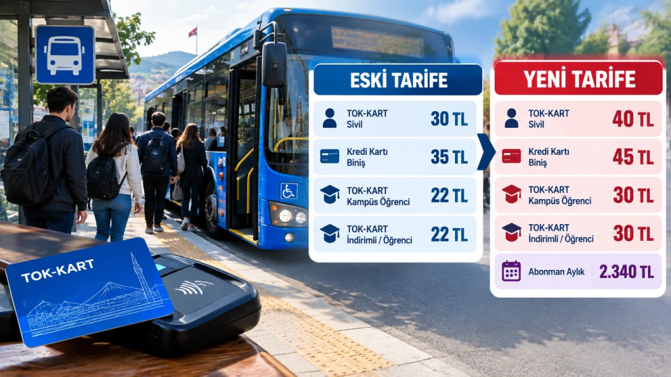 Tokat abonman kart fiyatları 2026: Güncel ücret ne kadar, abonman nasıl yapılır?