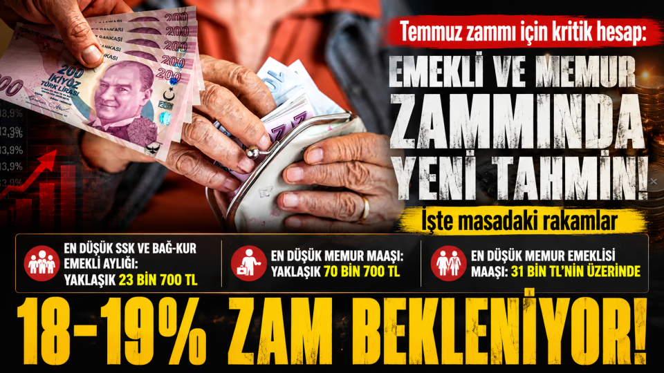 Emekli ve memur maaşlarında temmuz zammı için yeni tahminler netleşiyor