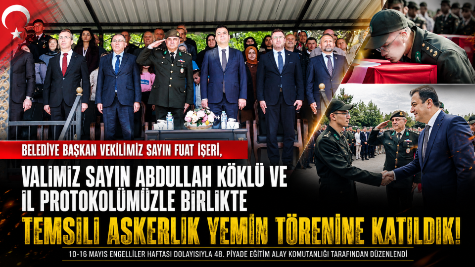 Engelliler Haftası kapsamında temsili askerlik yemin töreni düzenlendi