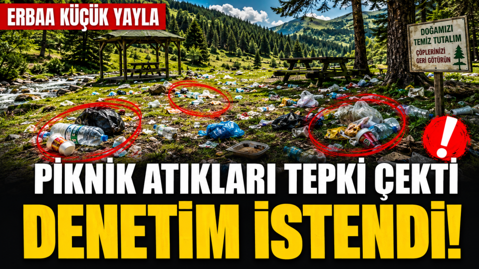 Erbaa Küçük Yayla’da piknik atıkları tepki çekti, denetim istendi