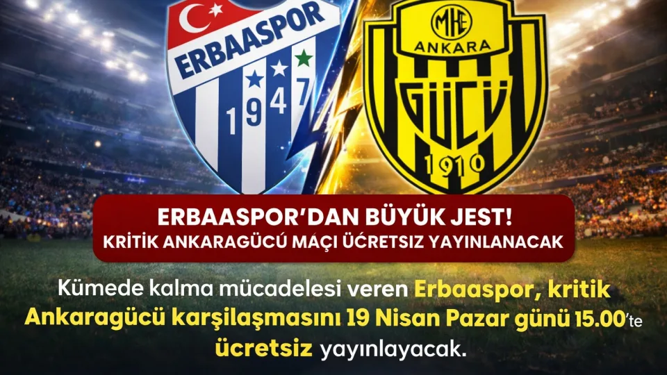 Erbaaspor – Ankaragücü maçı ne zaman, saat kaçta, hangi kanalda?