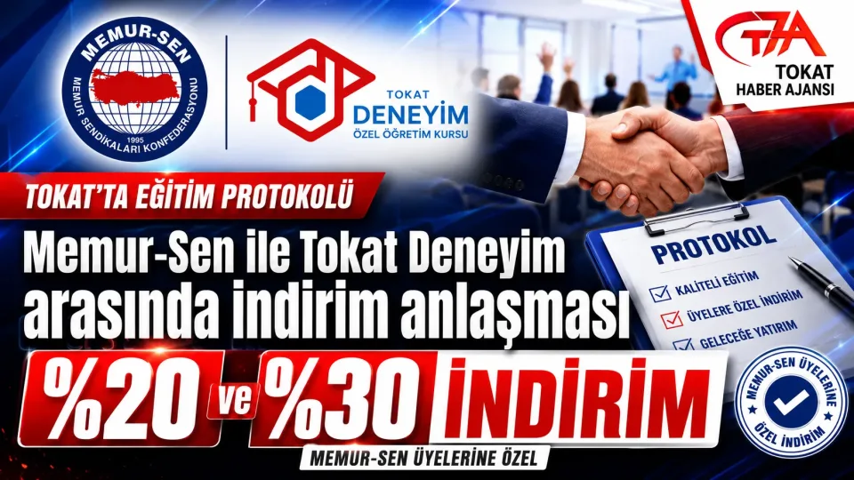 Tokat Deneyim Kurs Merkezi ile Memur-Sen arasında indirim protokolü
