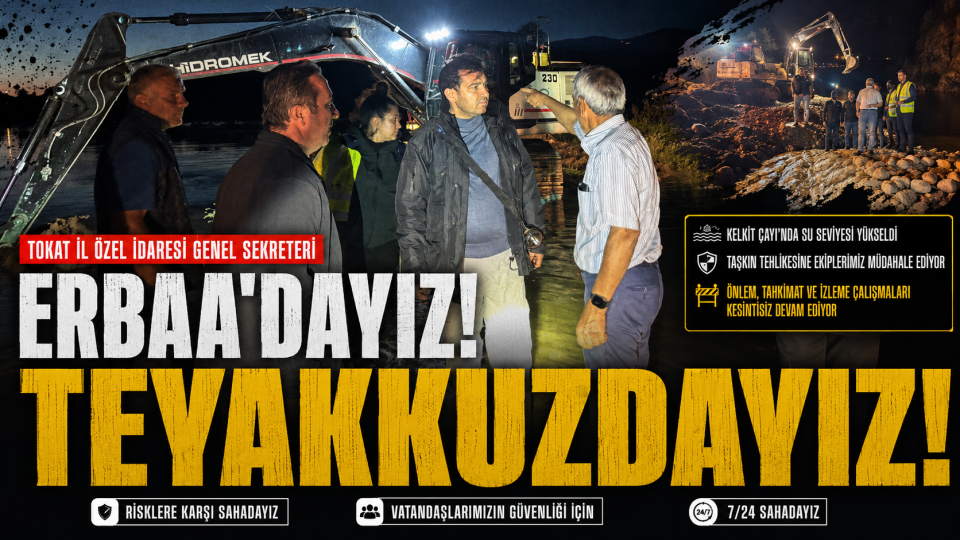 Tokat Erbaa’da Kelkit Çayı alarmı: Taşkın riskine karşı ekipler sahada
