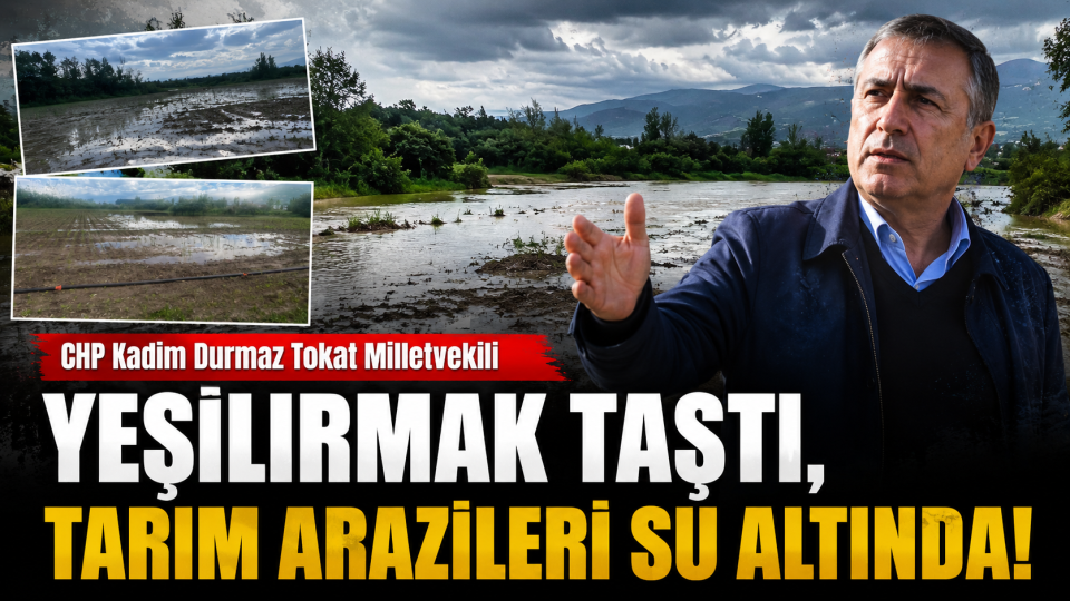 Tokat Pazar’da Yeşilırmak taşkını tarım arazilerini vurdu, üreticiler endişeli