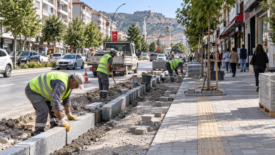 Tokat’ta 7 Mahallede Yol ve Kaldırım Mesaisi: GOP Bulvarı’nda Çalışmalar Sürüyor