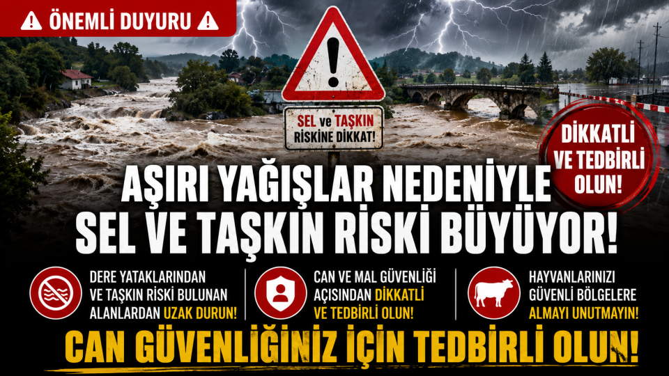 Tokat’ta aşırı yağış alarmı: Kelkit Çayı ve Yeşilırmak için kritik uyarı