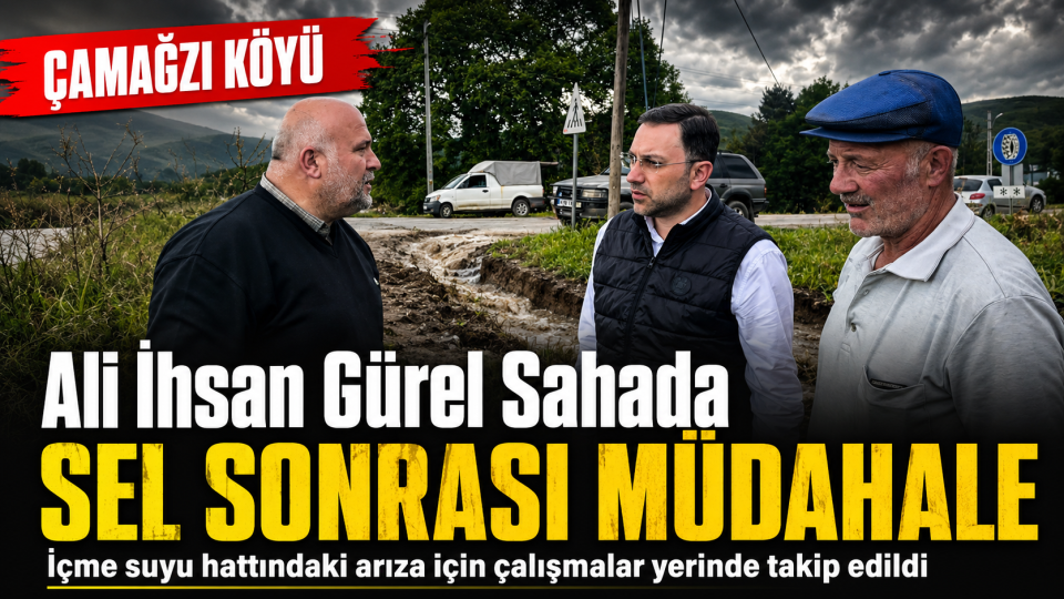 Tokat’ta sel sonrası içme suyu hattı arızası için sahada takip