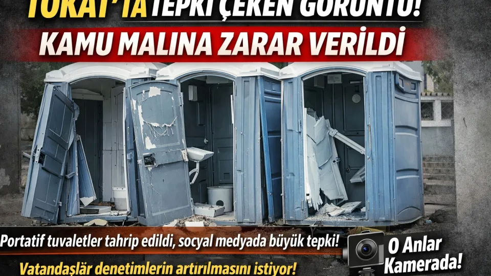 Tokat’ta Tepki Çeken Görüntü! Kamu Malına Zarar Verildi