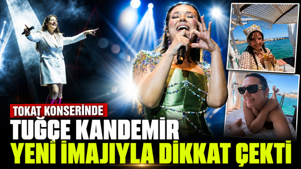 Tuğçe Kandemir Tokat konserinde yeni imajı ve enerjisiyle dikkat çekti